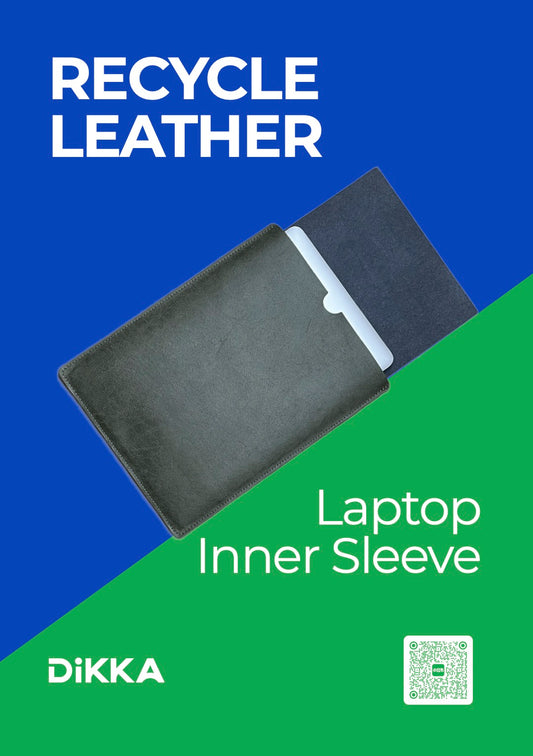 Recycled Leather Laptop Inner Sleeve