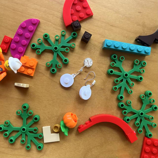 The Brickables (Clouds): Sustainable Lego-Compatible Earrings