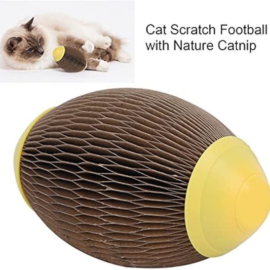 Catnip Ball Toy Keep Your Cat And You Active Catnip Scratch Football Toy Made Of Recycled Eco Friendly Corrugated Paper For Cats' Exercising And Playing